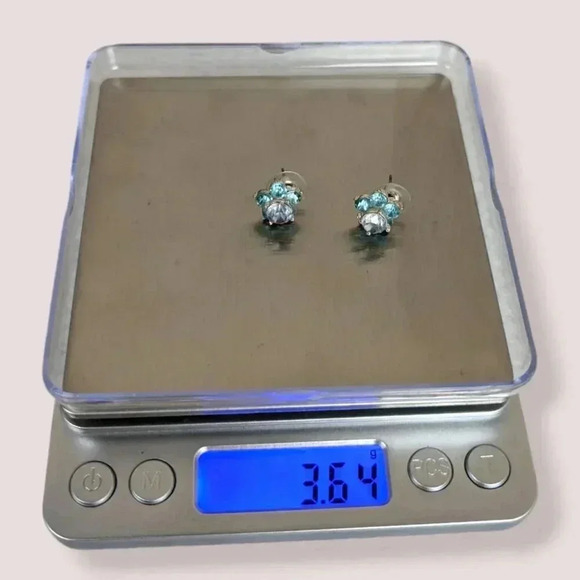 (2/$20) Vintage Avon Blue Flower Stud Earrings - Picture 6 of 6